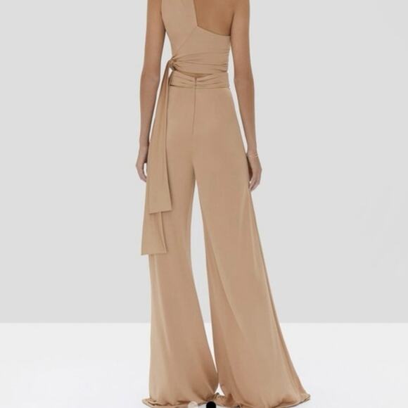 NWT Alexis Camilo High-Rise Wide-Leg Pants Beige Tan Women’s Size Small - Picture 2 of 9